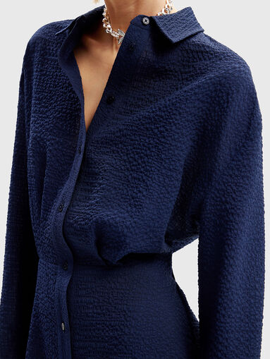 Mini dress with embossed texture - 4