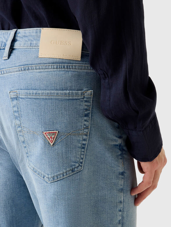 Light blue denim shorts - 3