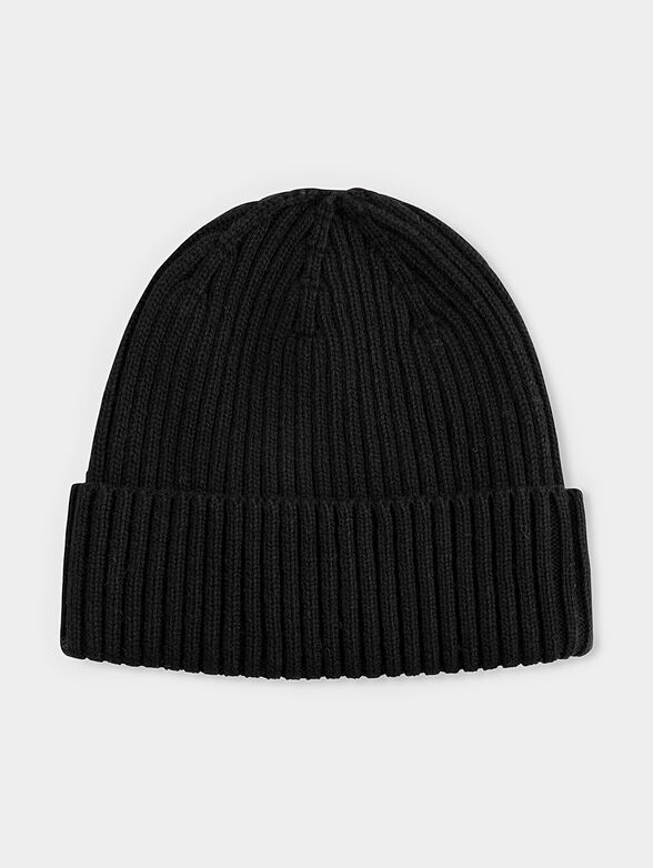 HAYES knitted hat with rubberized logo detail  - 2