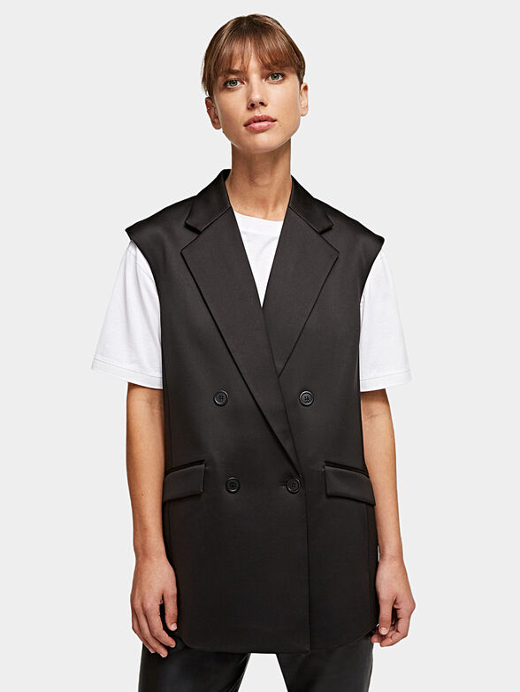 Tailored gilet with pleated back - 1