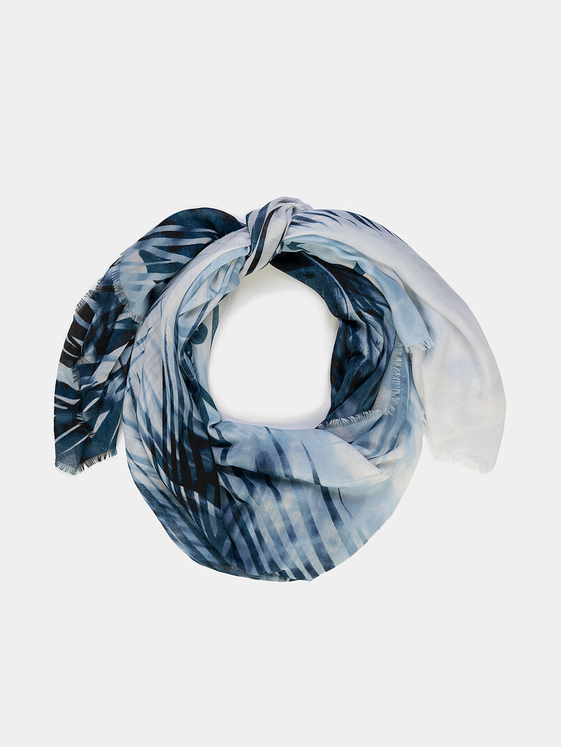 Scarf with tropical print - 3
