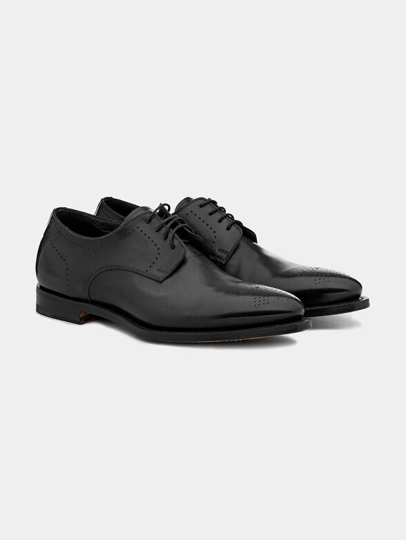 Black leather Derby shoes - 2