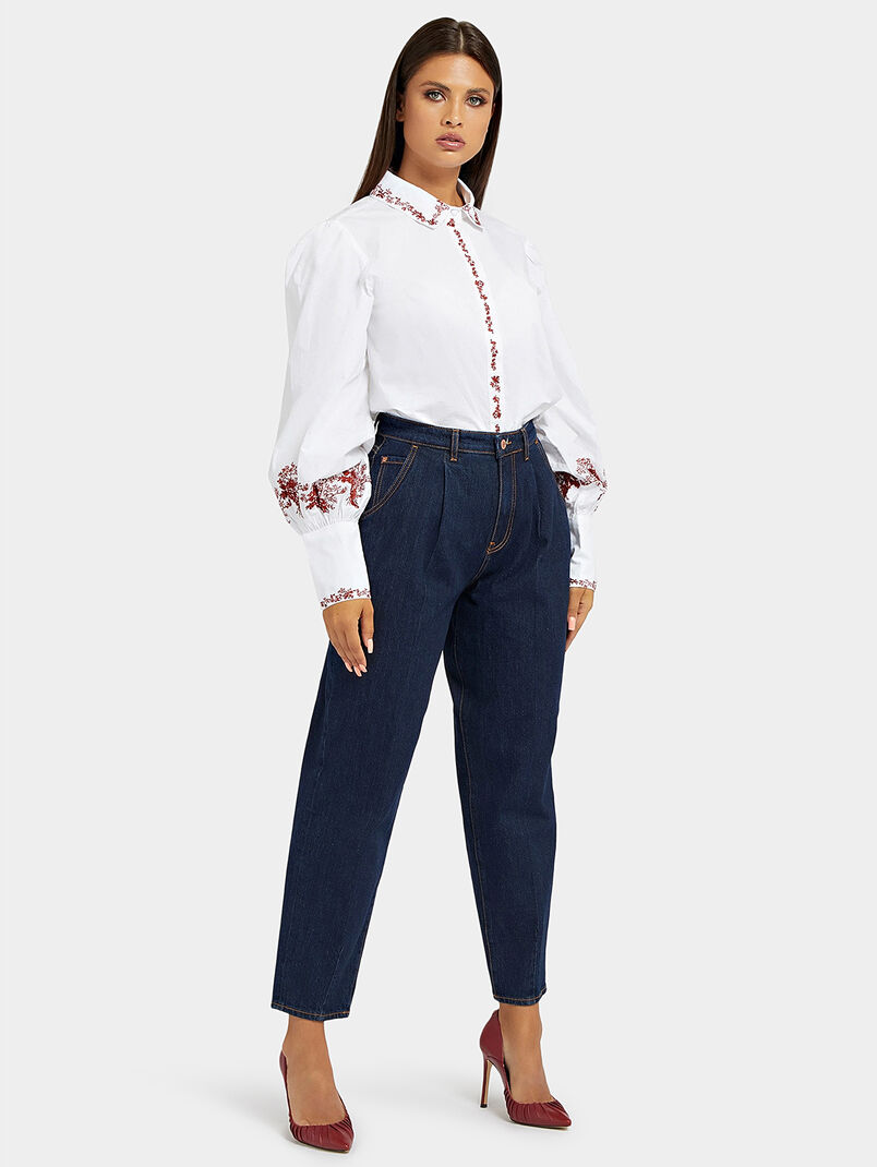 ANDREA BARREL blue jeans - 3