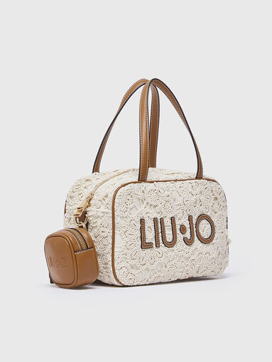 Bag with lace and a long strap - 3