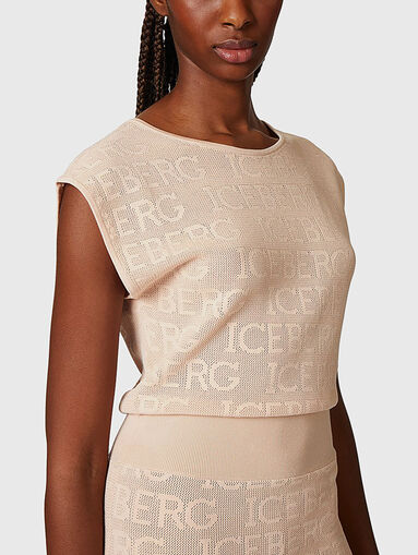 Knitted dress with logo accents - 4