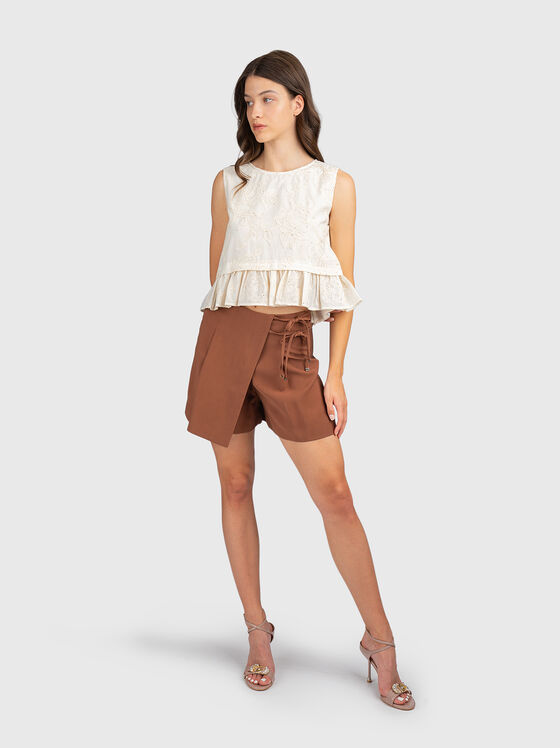 Cotton top with floral embroidery - 2