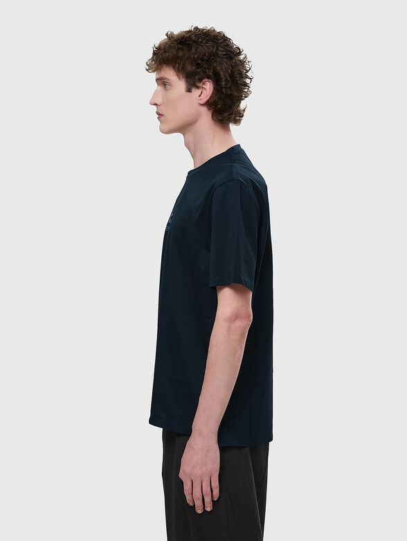 Dark blue cotton T-shirt - 4
