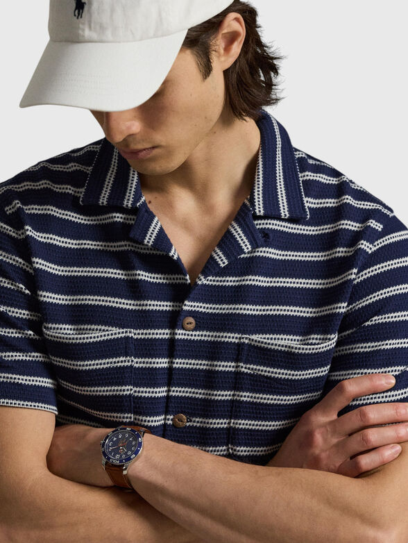 Striped short-sleeve shirt - 4