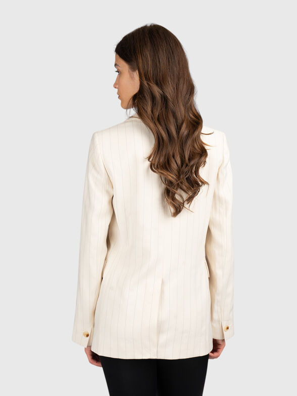 Striped jacket with a single-breasted closure - 3