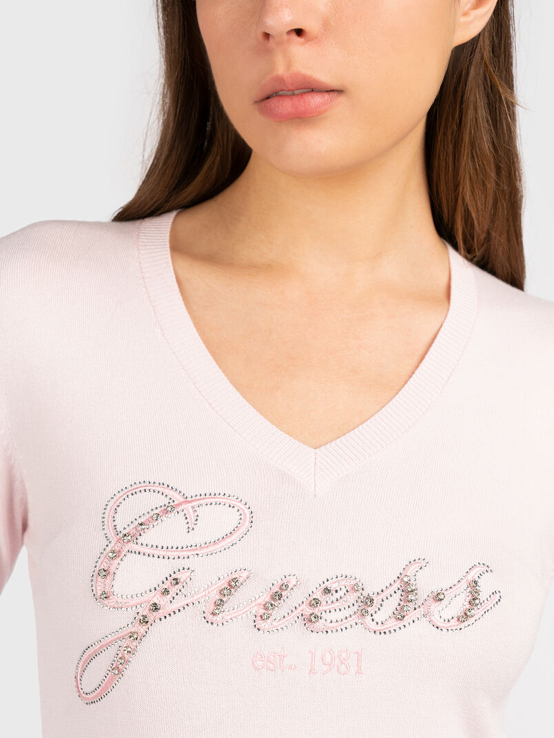 SAIGE black sweater with rhinestones - 3