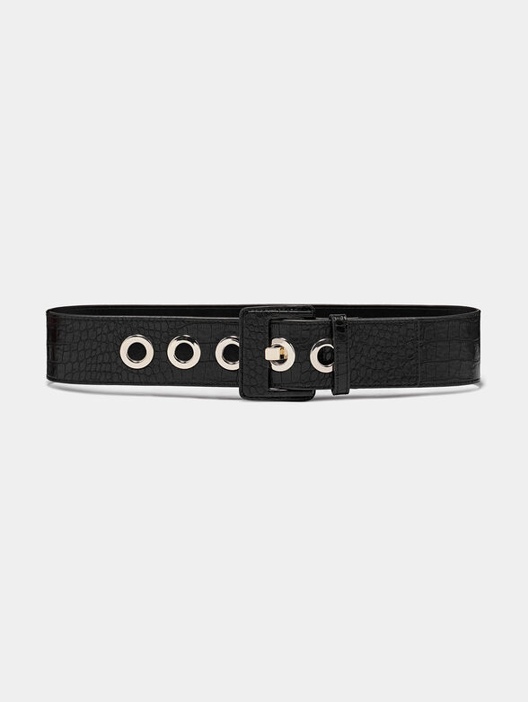 Black belt with snakeskin texture - 1