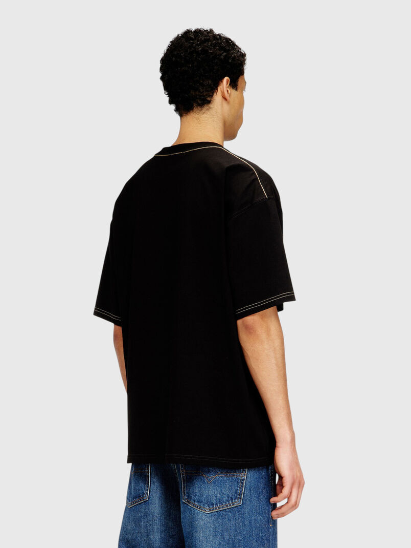 Black cotton T-shirt T-BOXT-V3 - 3