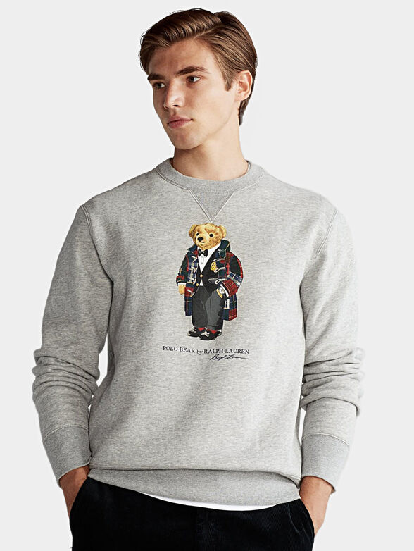 Cotton sweatshirt with Polo Bear print - 1