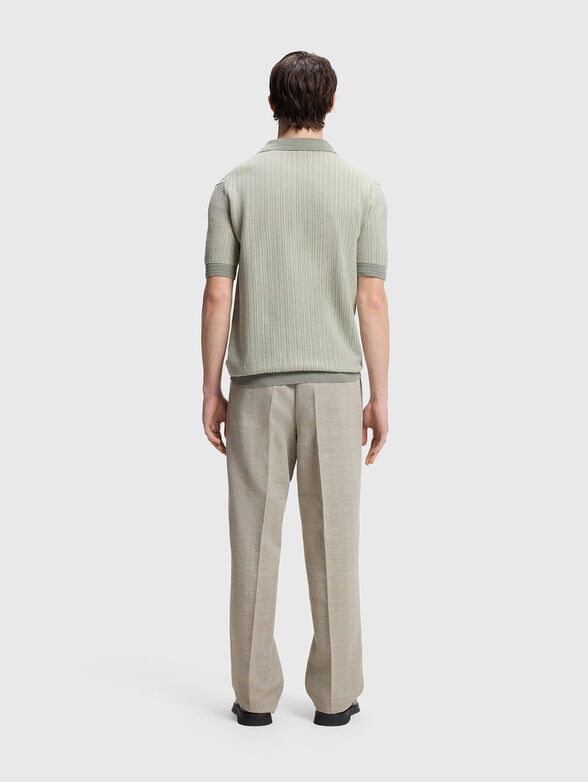 Short-sleeved cotton and linen sweater - 3