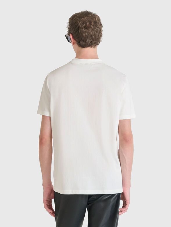 Black T-shirt with print and oval neckline - 2