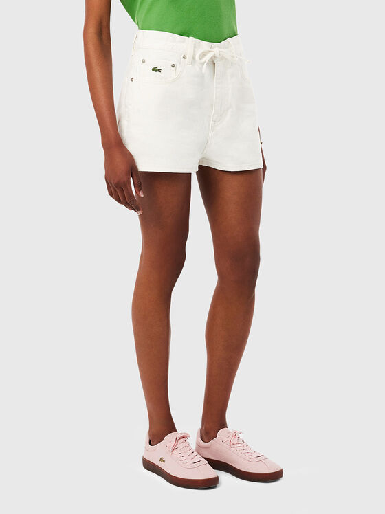 White denim shorts - 1