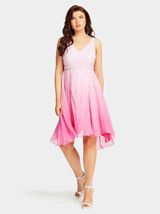 Розова рокля с омбре ефект DISIS - 1