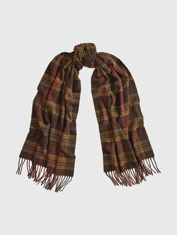 Plaid wool scarf - 1