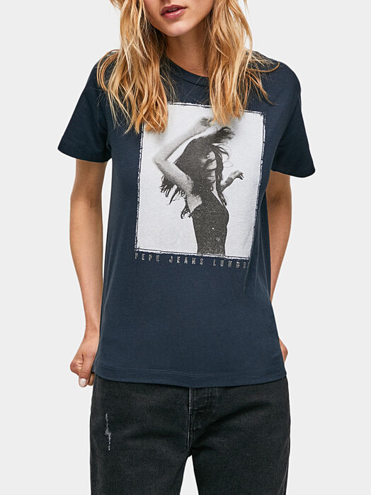 SONYA blue T-shirt with print