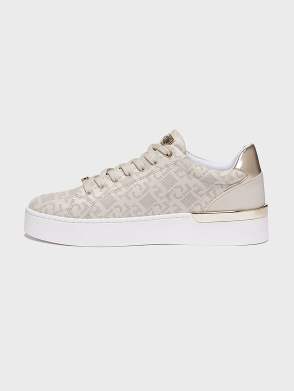 SILVIA Leather sneakers with lasered logo - 4