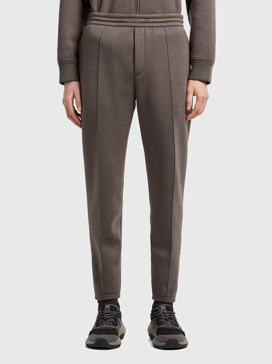 Slim trousers with elastic waist - 1