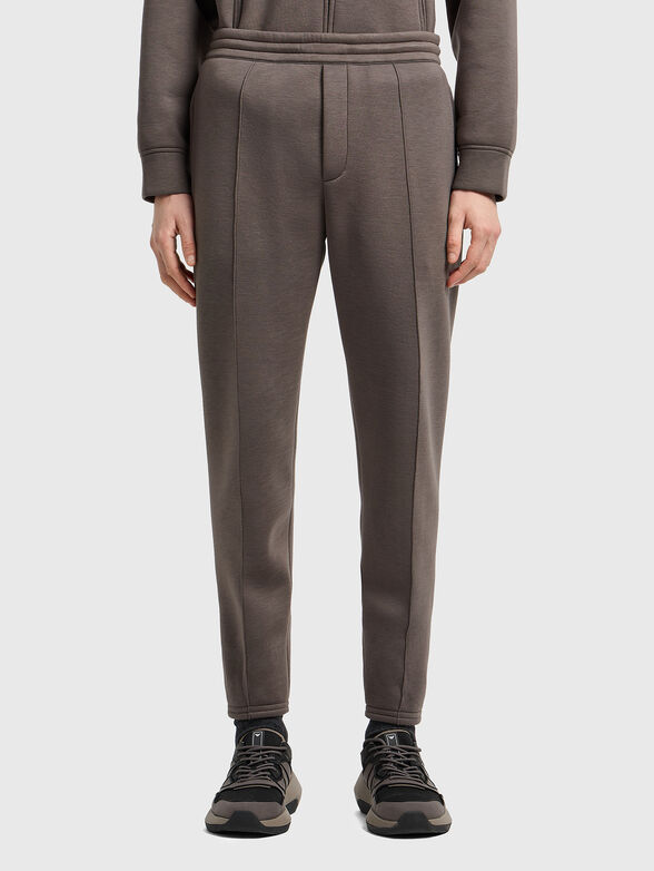 Slim trousers with elastic waist - 1