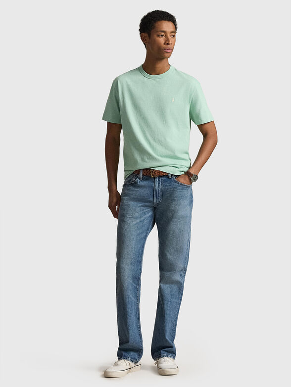 Cotton T-shirt with a oval neckline - 2