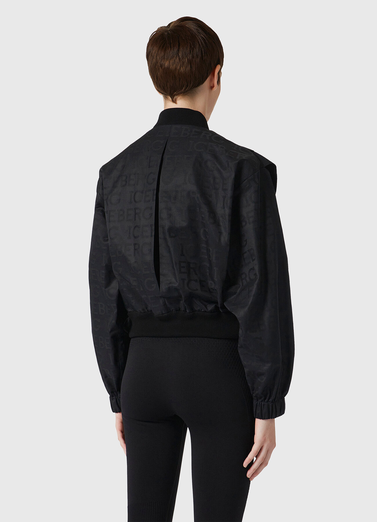 Black jacket with logo accent brand ICEBERG — Globalbrandsstore.com/en