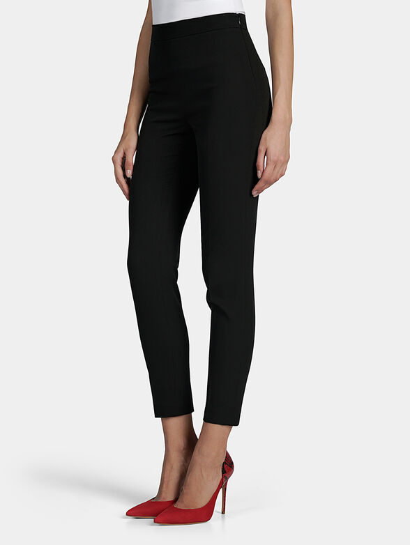 Black slim trousers with high waist - 2