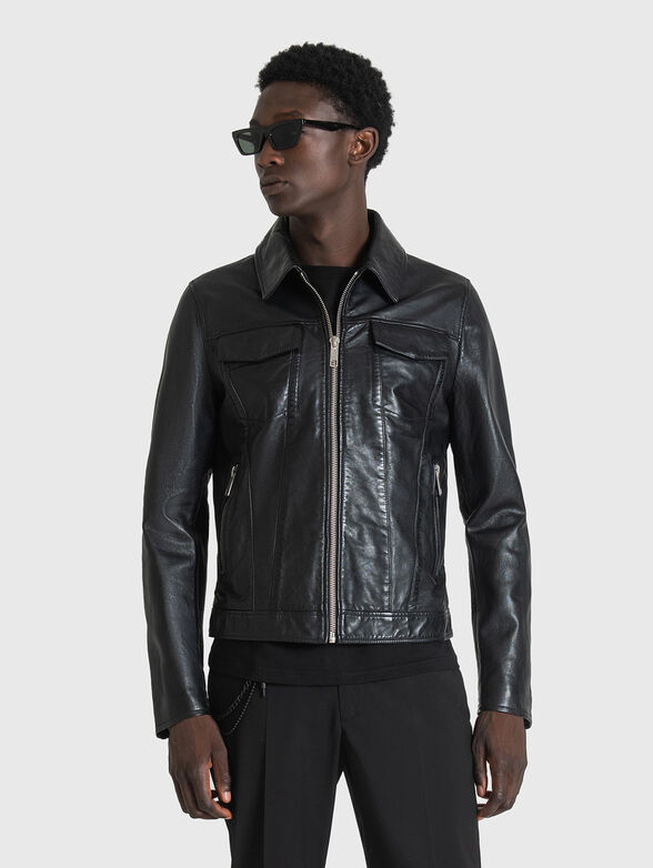 Black leatherr jacket  - 3