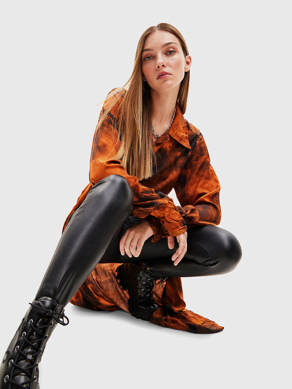 Black eco leather trousers - 3