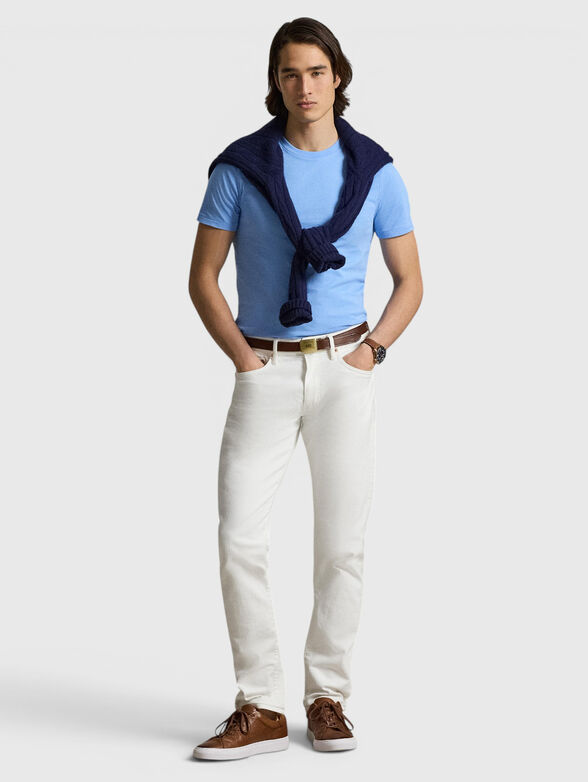 Cotton T-shirt with a round neckline - 2
