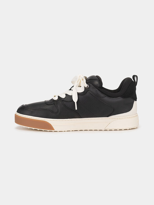Leather sneakers with logo detail - 4