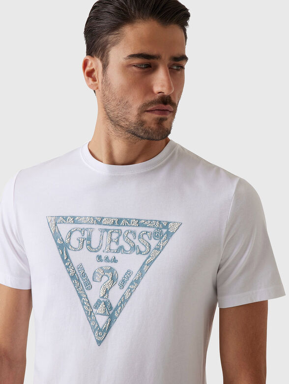 T-shirt in dark blue with logo  - 4