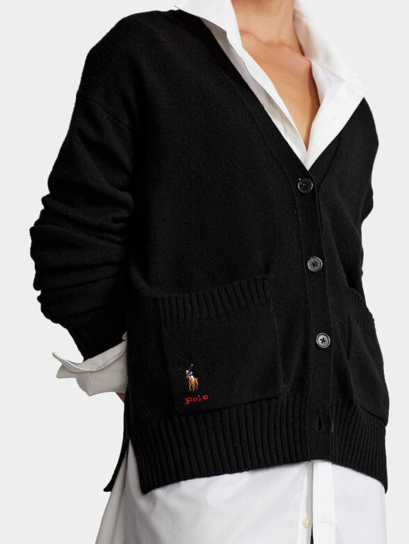 Cardigan with buttons and logo embroidery - 2