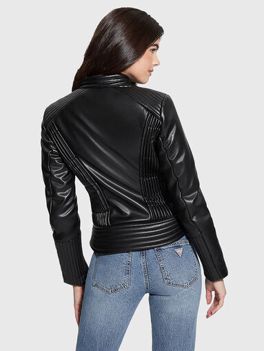 Black eco leather jacket  - 3