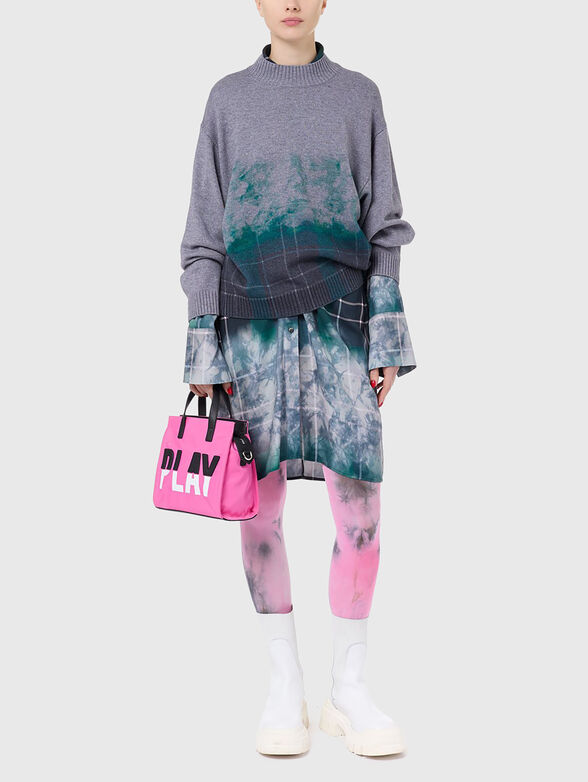 Printed sweater in grey  - 1