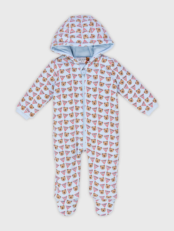 Cotton bodysuit with hood - 1
