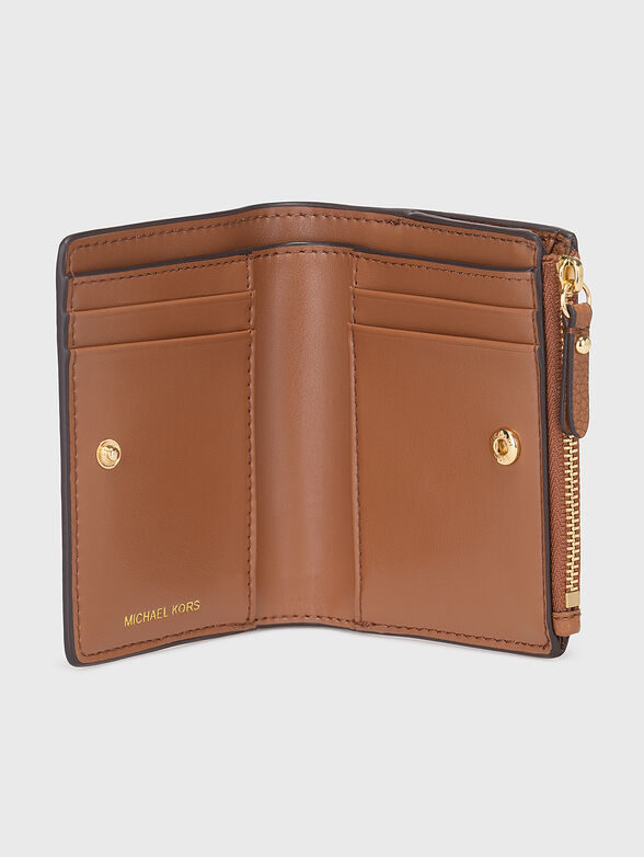 Black leather purse with logo - 3