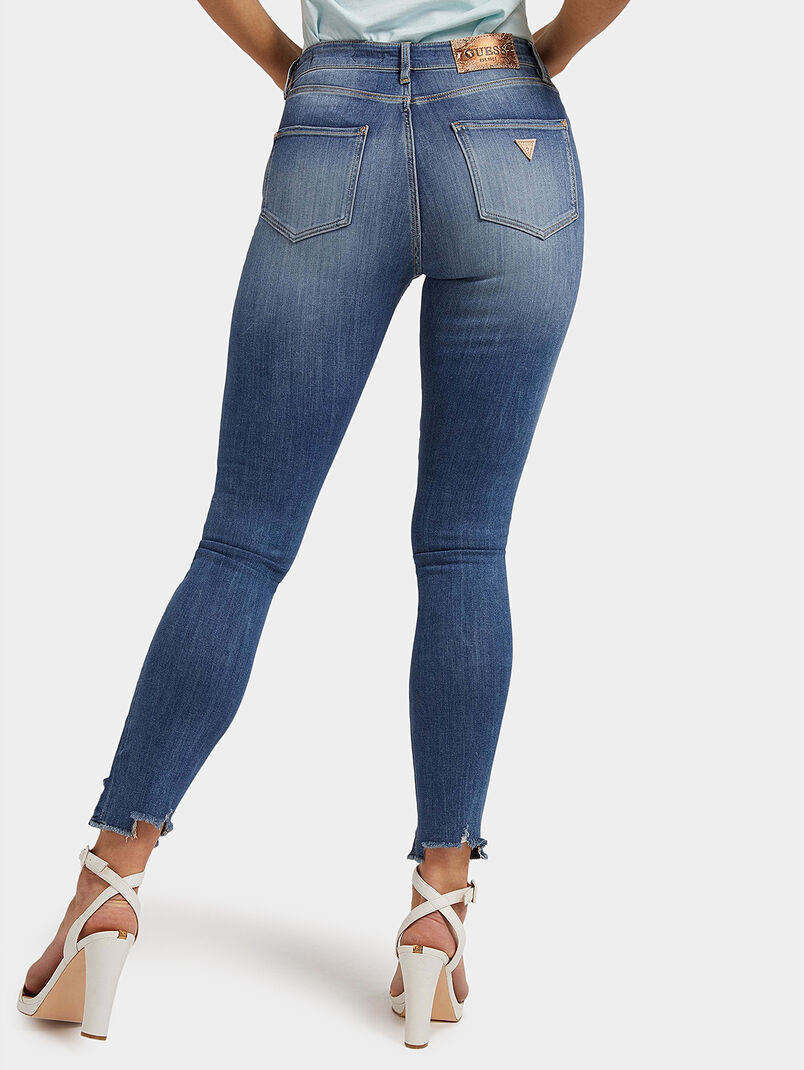 Blue jeans with unfinished hem - 3