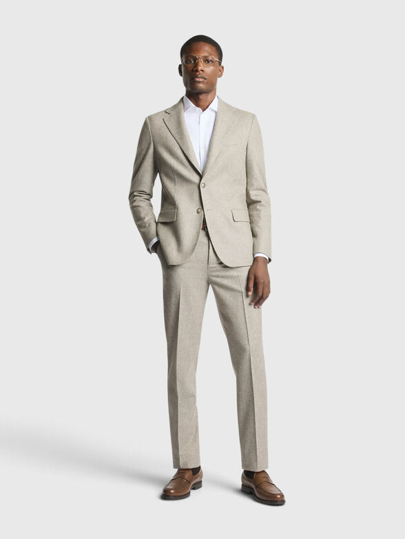 Beige wool trousers - 4