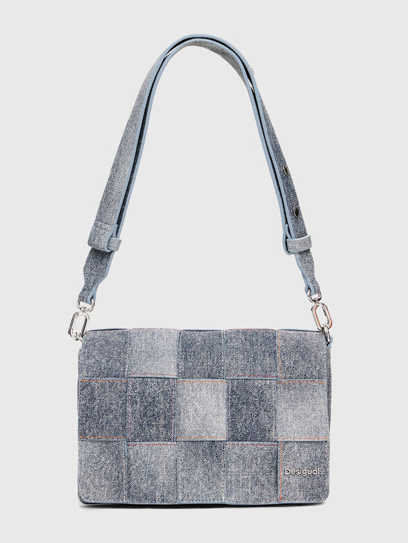 Crossbody bag with woven denim texture - 1