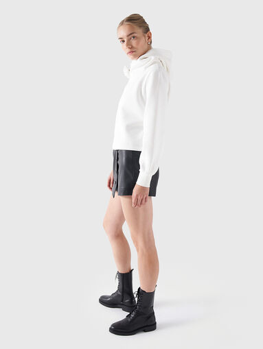 White sweatshirt in cotton blend - 4