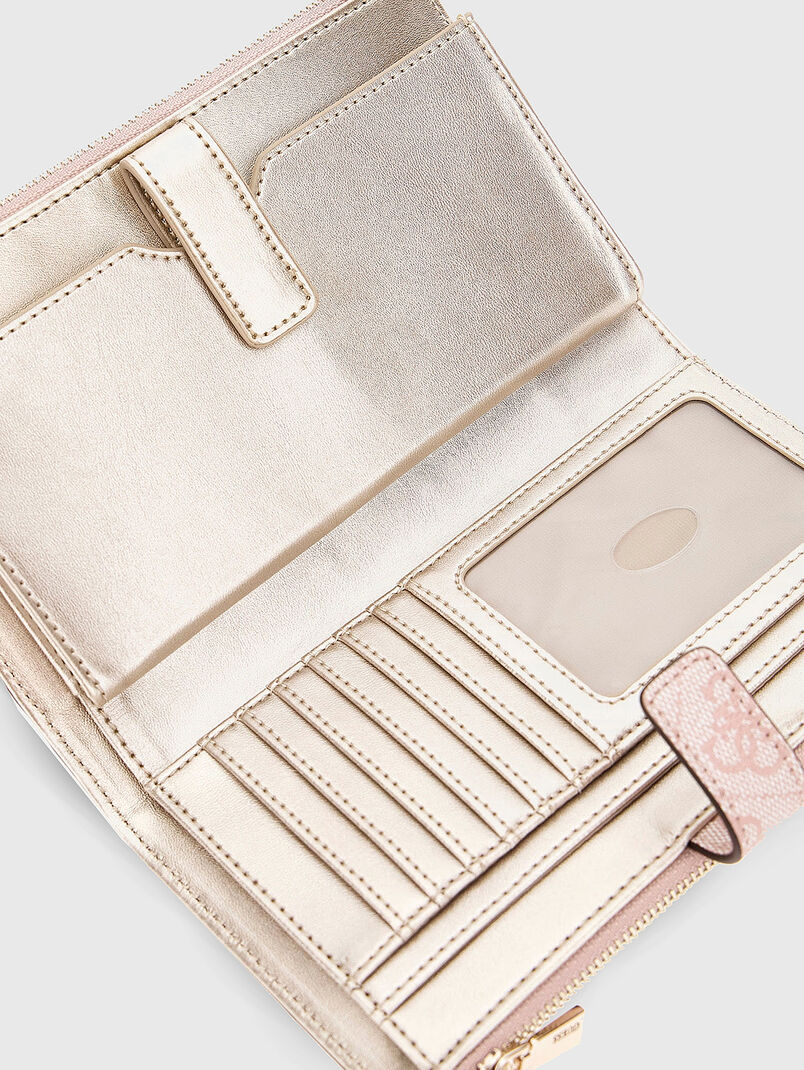 NOREEN wallet with 4G monogram print in beige - 3