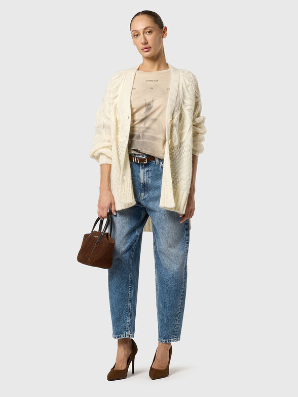 Oversized cardigan with embroidery - 2