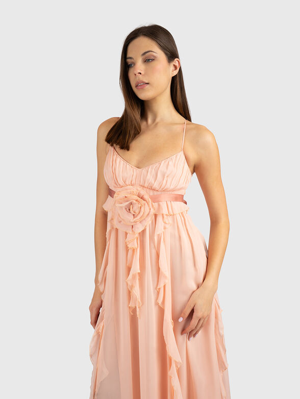 Maxi georgette dress with ruffles - 3