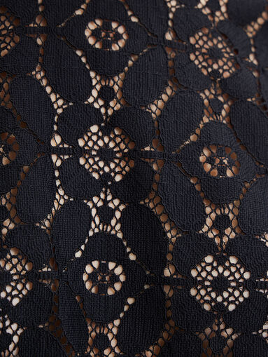 LUCCA black blouse with floral motifs - 5