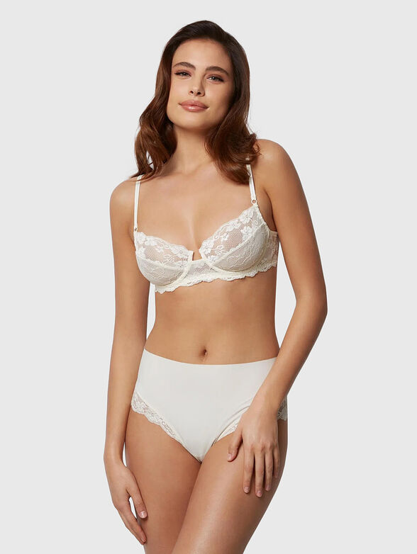 PRIMULA black bra with floral motifs - 2