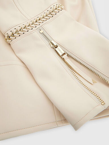 ALICE eco leather jacket in beige - 5