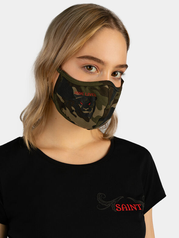 Unisex cotton face mask with camouflage print - 3
